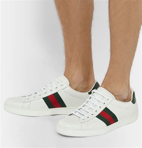 gucci - sneakers - white - leather|gucci leather sneakers for men.